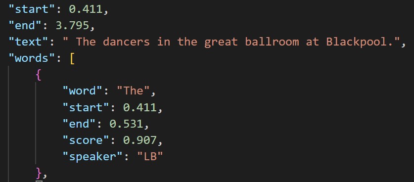 image of JSON text